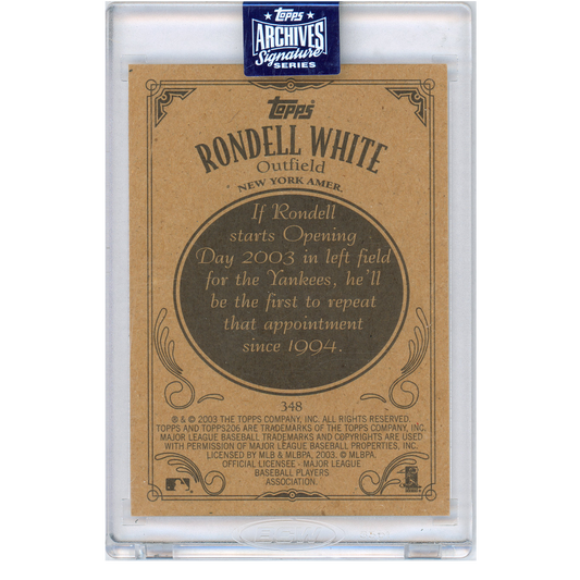 2020 Topps Archives Signature Series Rondell White Autograph
