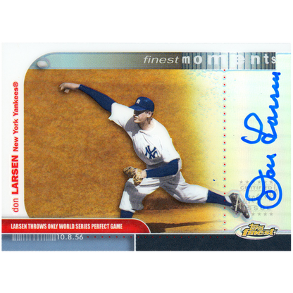 2003 Topps Finest Don Larsen Autograph