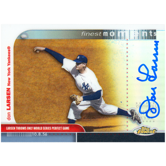 2003 Topps Finest Don Larsen Autograph