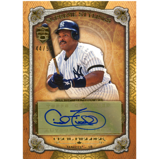 2013 Topps Supreme Cecil Fielder Autograph