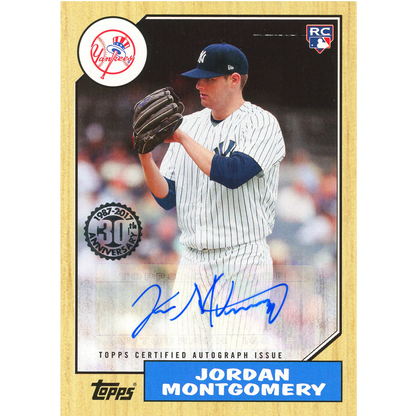 2017 Topps Update Series Jordan Montgomery Autograph RC