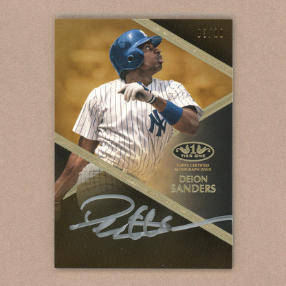 2019 Topps Tier One Deion Sanders Autograph (Silver Ink)