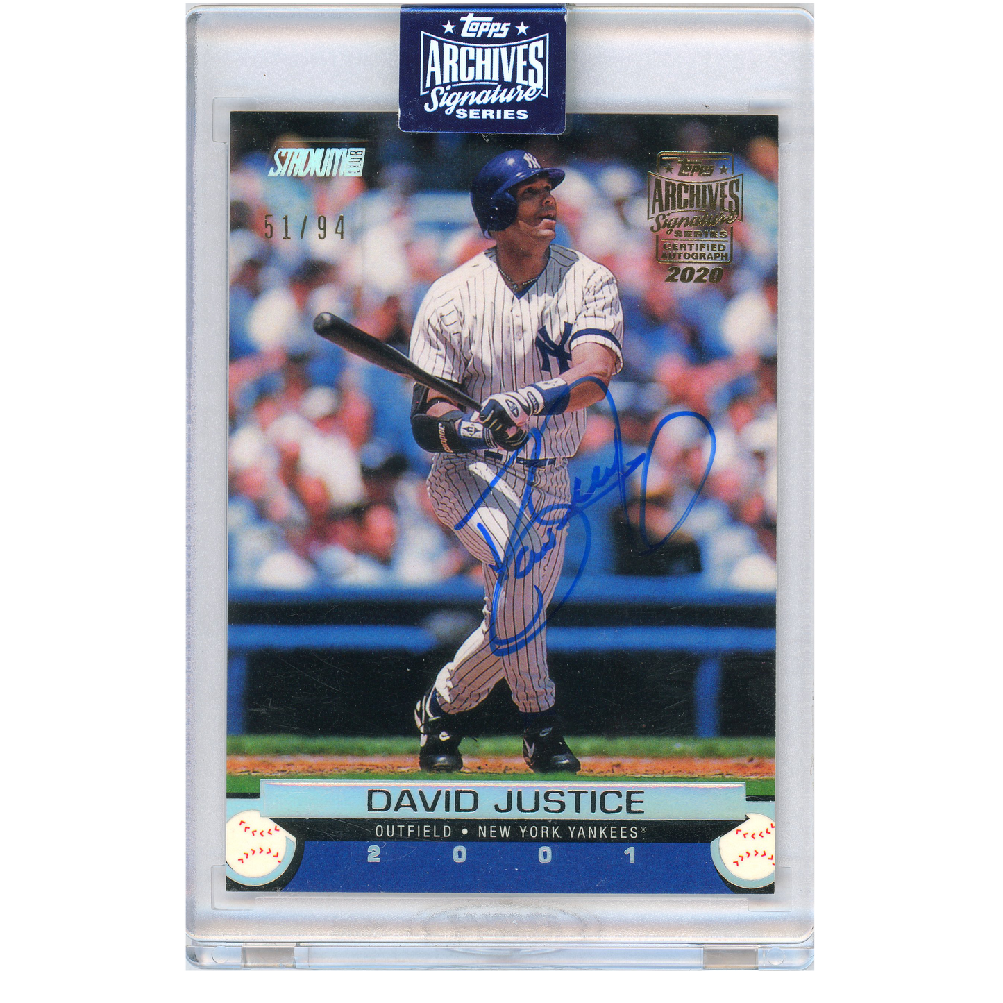 2020 Topps Archives Signature Series David Justice Autograph