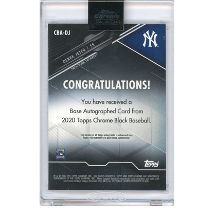 2020 Topps Chrome Black Derek Jeter Autograph