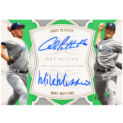 2020 Topps Definitive Andy Pettitte & Mike Mussina Dual Autograph (Green)