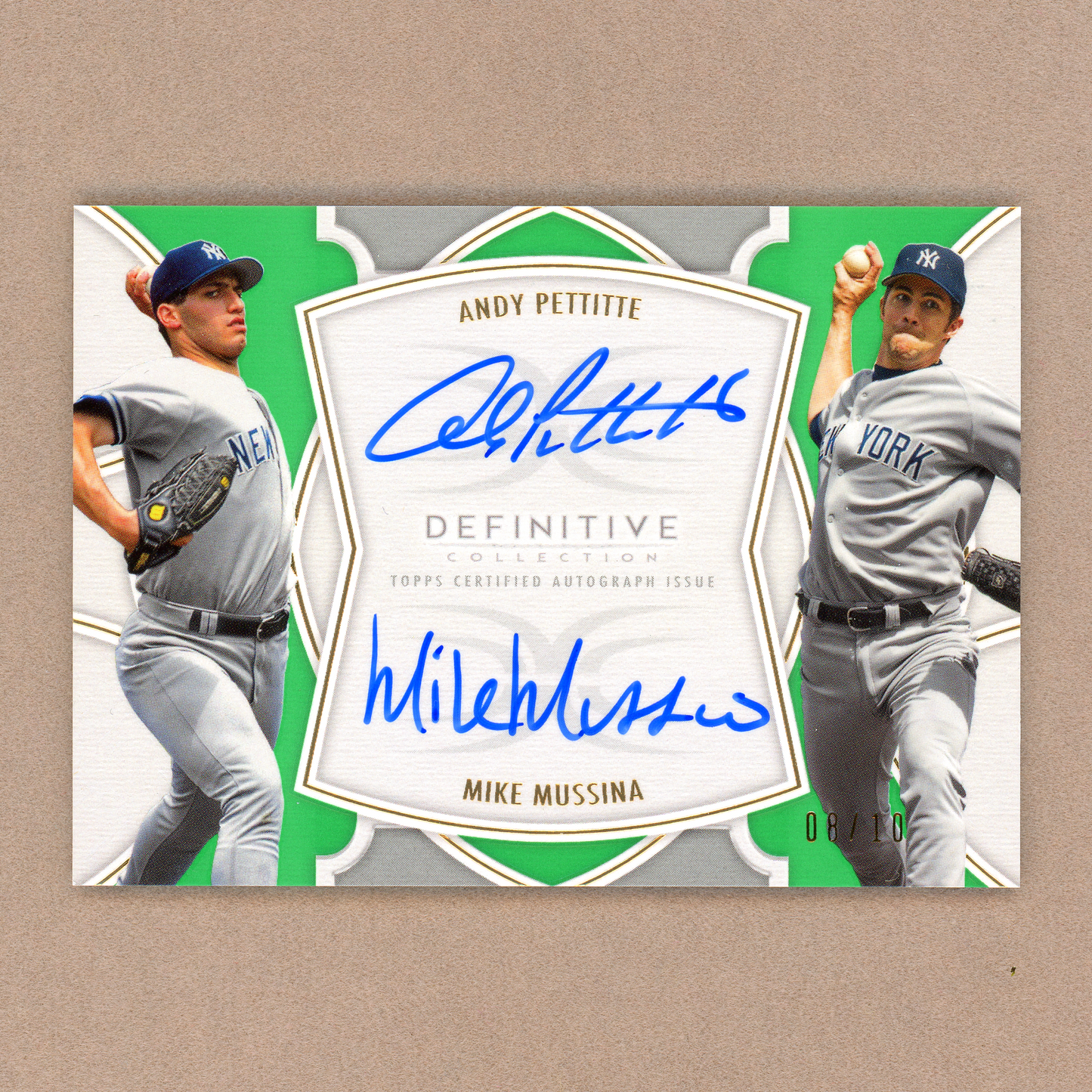 2020 Topps Definitive Andy Pettitte & Mike Mussina Dual Autograph (Green)