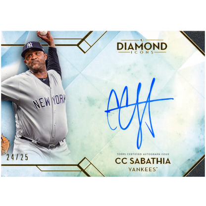 2020 Topps Diamond Icons C.C. Sabathia Autograph