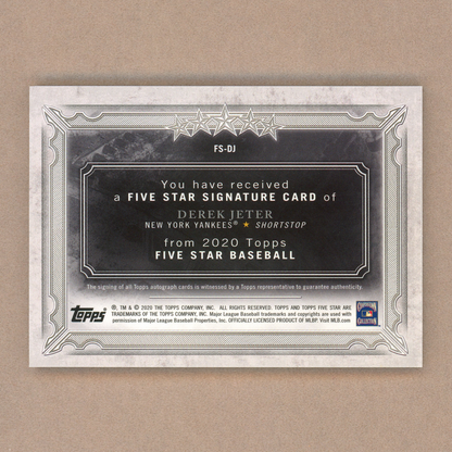 2020 Topps Five Star Derek Jeter Autograph