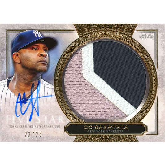2020 Topps Five Star C.C Sabathia Autograph