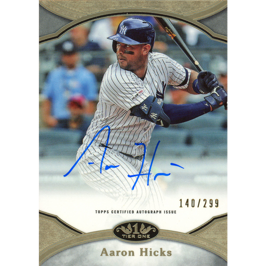 2020 Topps Tier One Aaron Hicks Autograph