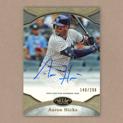 2020 Topps Tier One Aaron Hicks Autograph