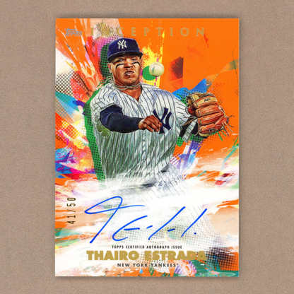 2020 Topps Inception Thairo Estrada Auto (Orange)