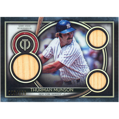 2020 Topps Tribute Thurmon Munson (Triple Relic)