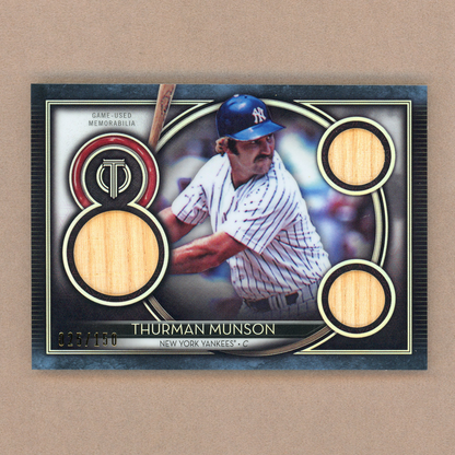 2020 Topps Tribute Thurmon Munson (Triple Relic)