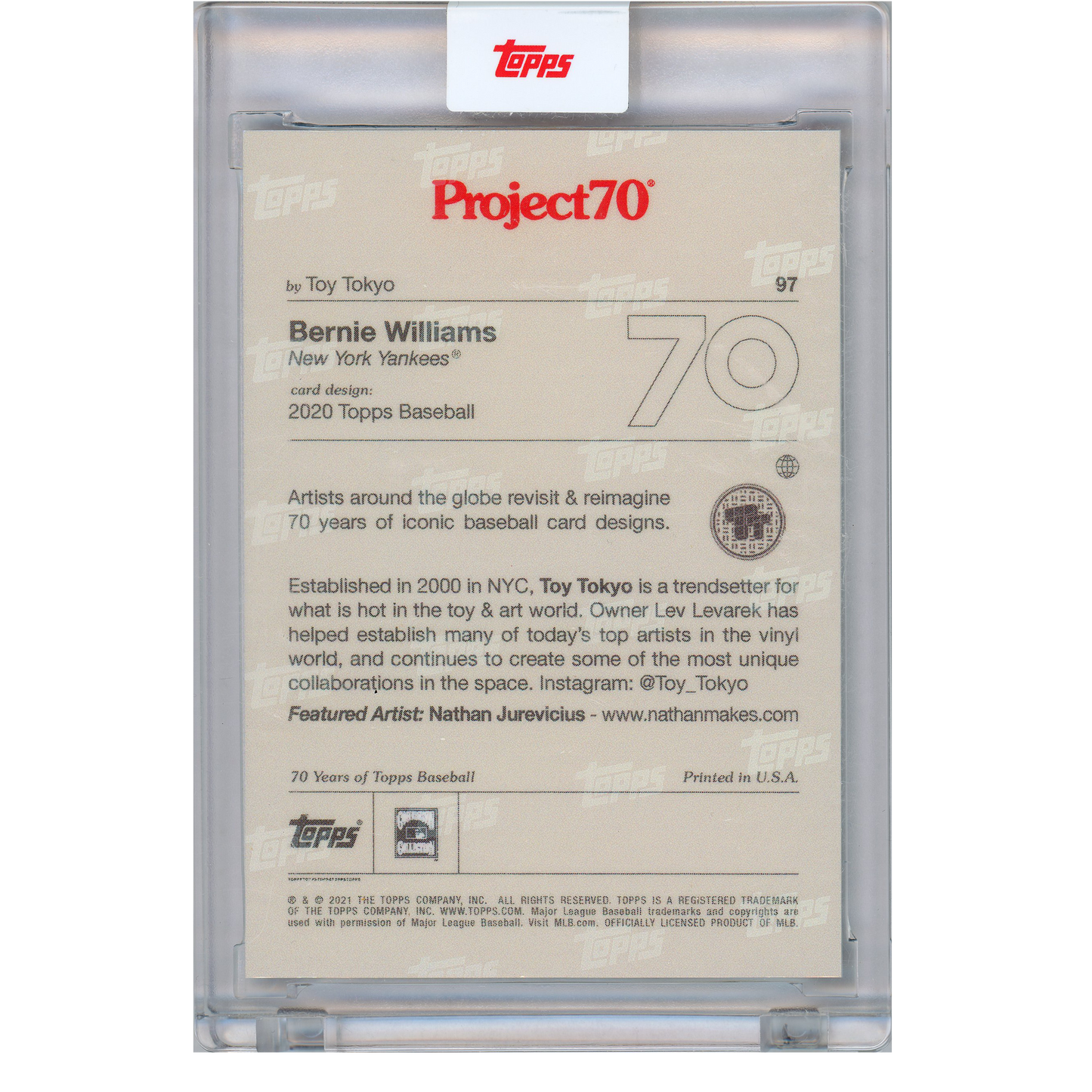 2021 Topps Project 70 Bernie Williams