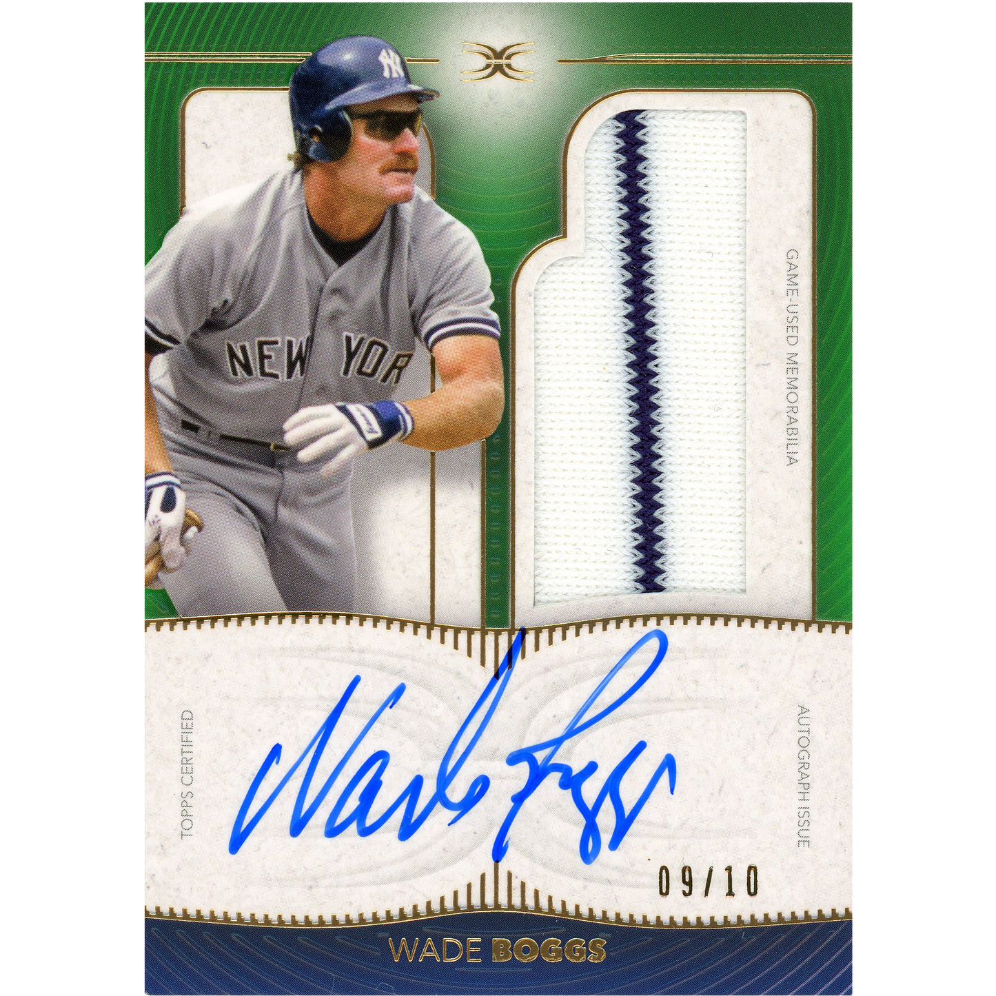 2021 Topps Definitive Wade Boggs Autograph (Green)