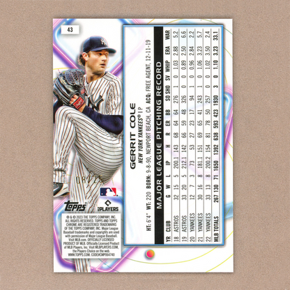 2023 Topps Cosmic Chrome Gerrit Cole (Orange Galactic)