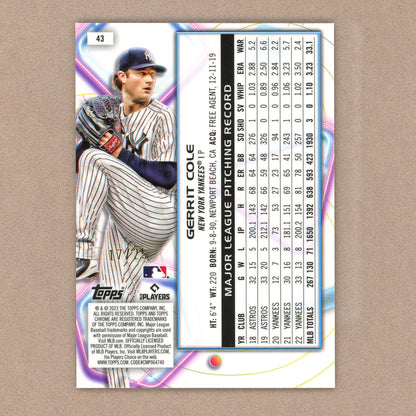 2023 Topps Cosmic Chrome Gerrit Cole (Orange Galactic)
