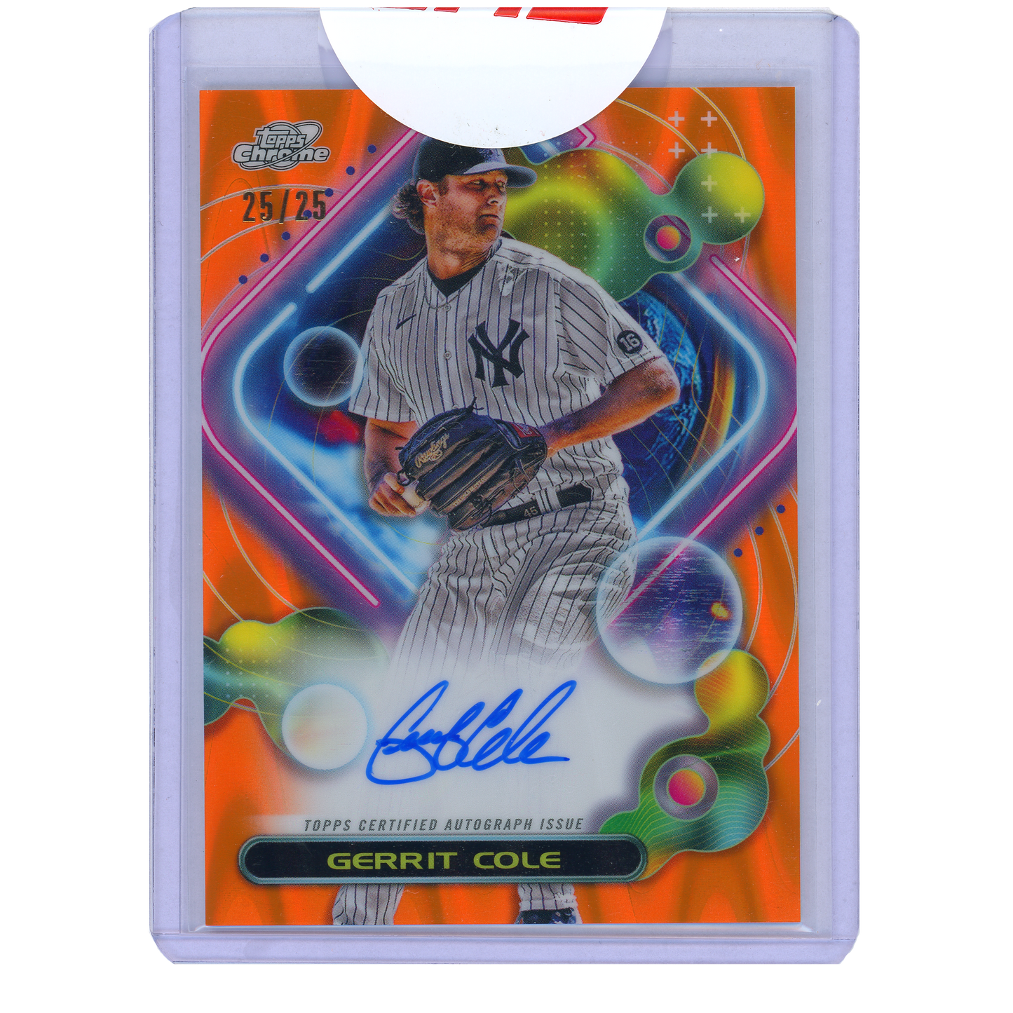 2023 Topps Cosmic Chrome Gerrit Cole Autograph (Orange Galactic)