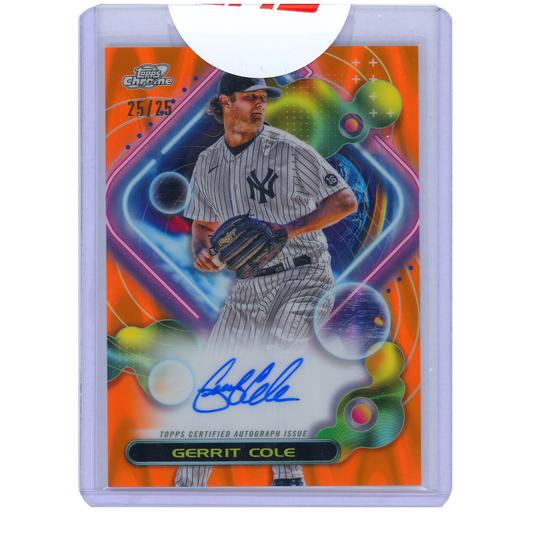 2023 Topps Cosmic Chrome Gerrit Cole Autograph (Orange Galactic)