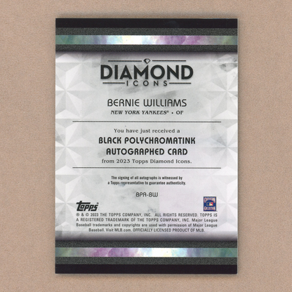 2023 Topps Diamond Icons Bernie Williams Autograph (Silver Ink)