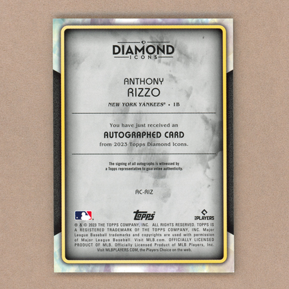 2023 Topps Diamond Icons Anthony Rizzo Autograph