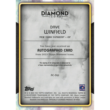 2023 Topps Diamond Icons Dave Winfield Autograph