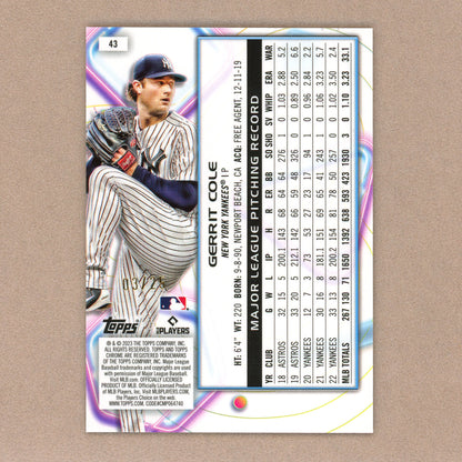2023 Topps Cosmic Chrome Gerrit Cole (Orange Galactic)