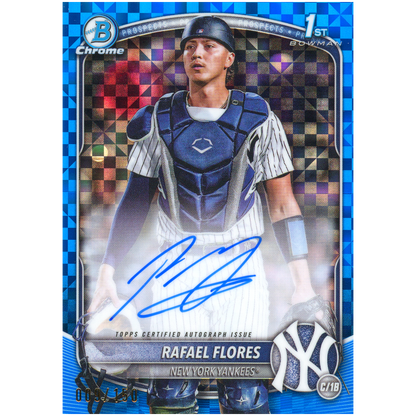 2025 Bowman Chrome Rafael Flores Autograph (Blue Checker)