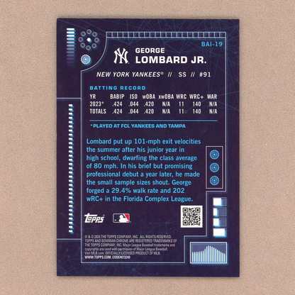 2024 Bowman George Lombard Jr. Bowman AI (Mini-Diamond)
