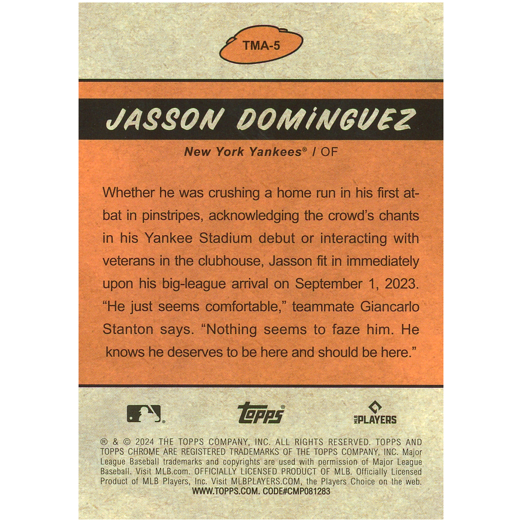 2024 Topps Cosmic Chrome Jasson Dominguez The Martian Attacks
