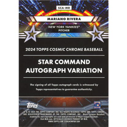 2024 Topps Cosmic Chrome Mariano Rivera Autograph (Gold)