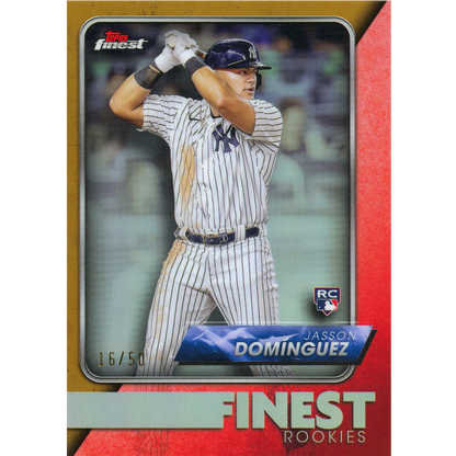 2023 Topps Finest Jasson Dominguez Finest Rookies (Gold)