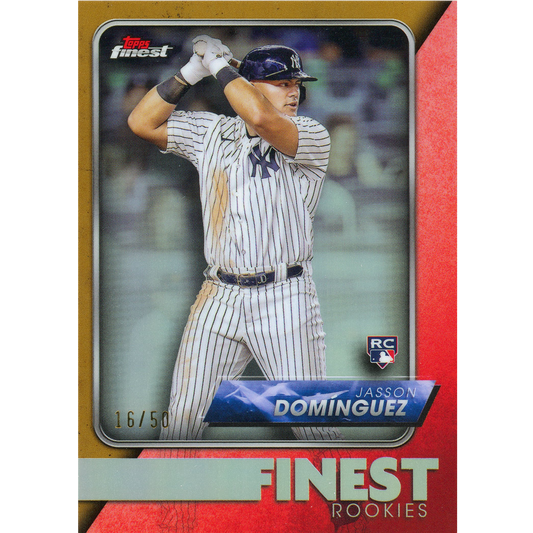 2023 Topps Finest Jasson Dominguez Finest Rookies (Gold)