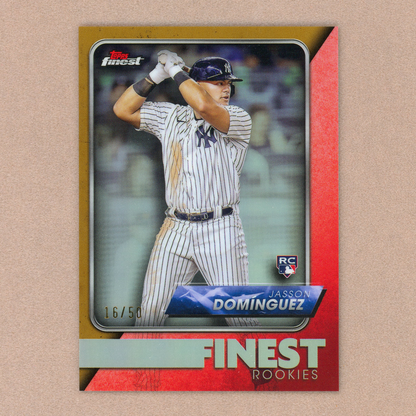 2023 Topps Finest Jasson Dominguez Finest Rookies (Gold)