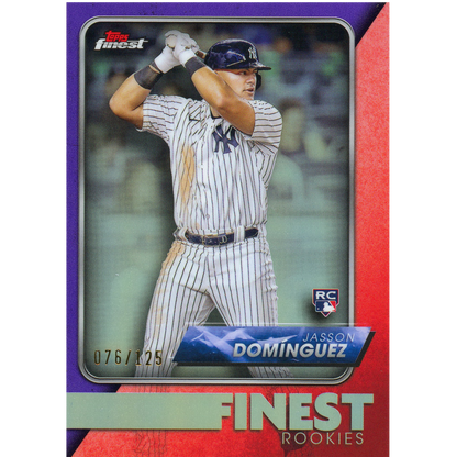 2023 Topps Finest Jasson Dominguez Finest Rookies (Purple)