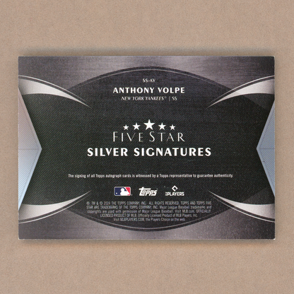 2024 Topps Five Star Anthony Volpe Autograph (Silver Ink)