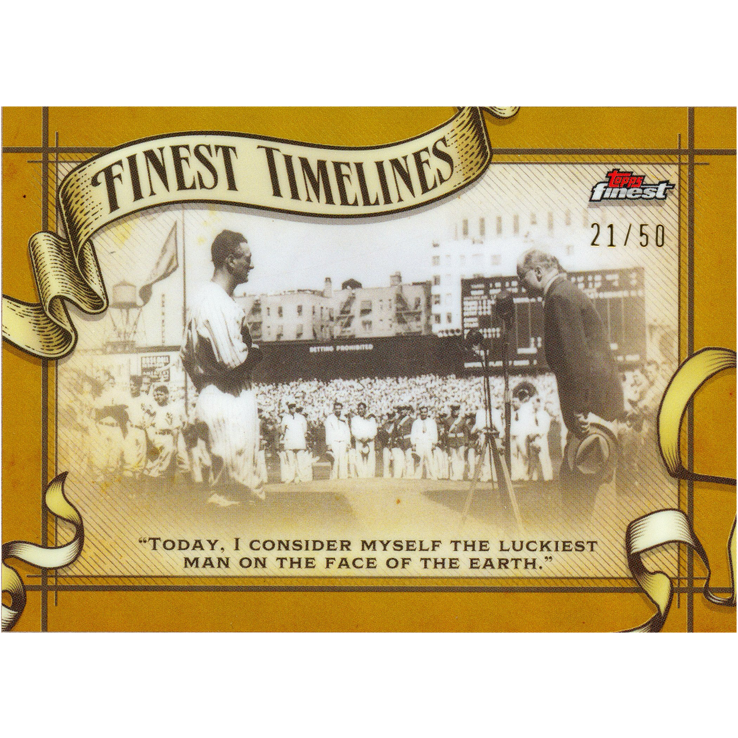 2024 Topps Finest Lou Gehrig Finest Moments (Gold)