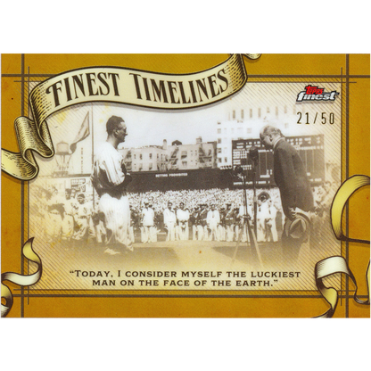 2024 Topps Finest Lou Gehrig Finest Moments (Gold)