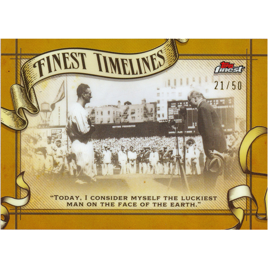 2024 Topps Finest Lou Gehrig Finest Moments (Gold)