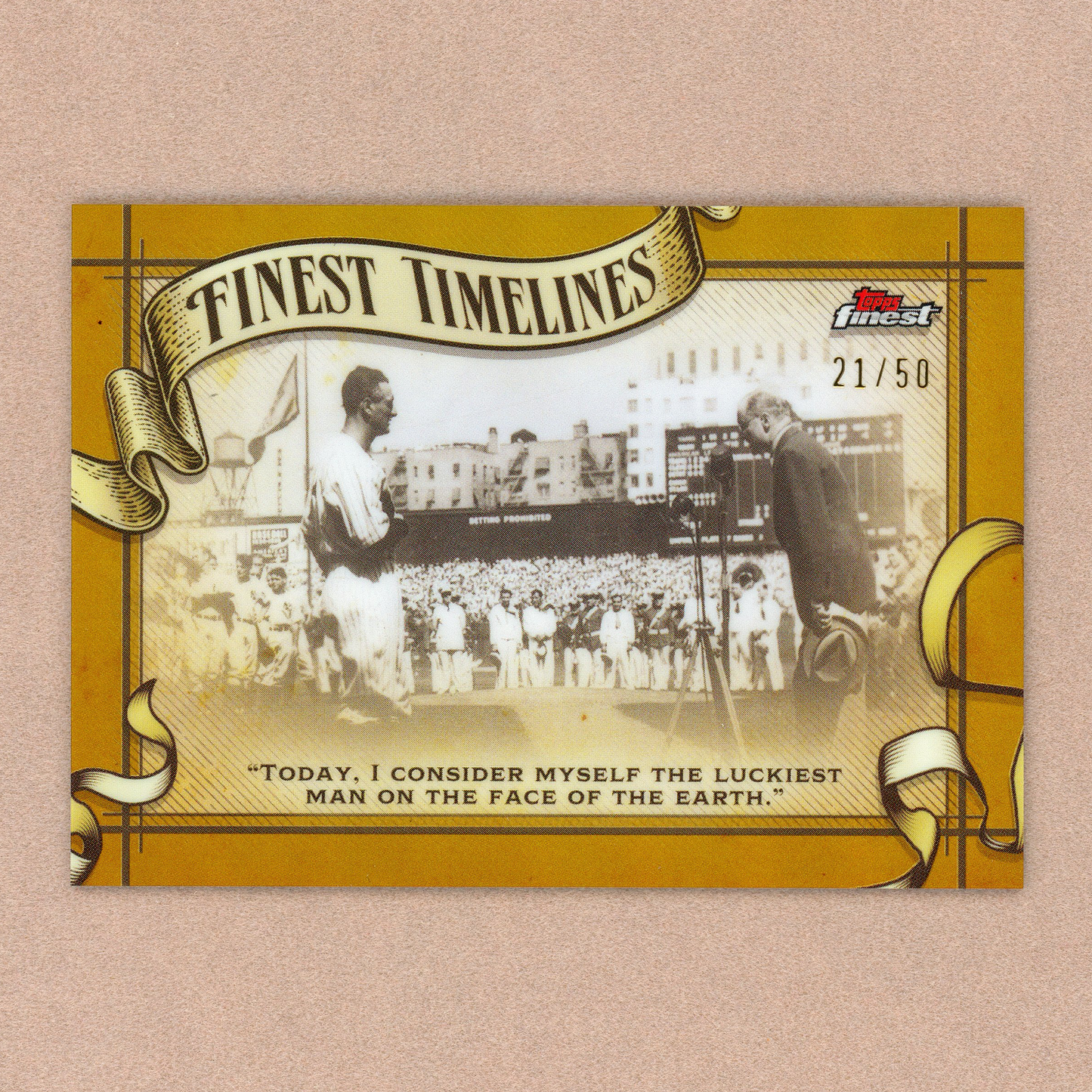 2024 Topps Finest Lou Gehrig Finest Moments (Gold)