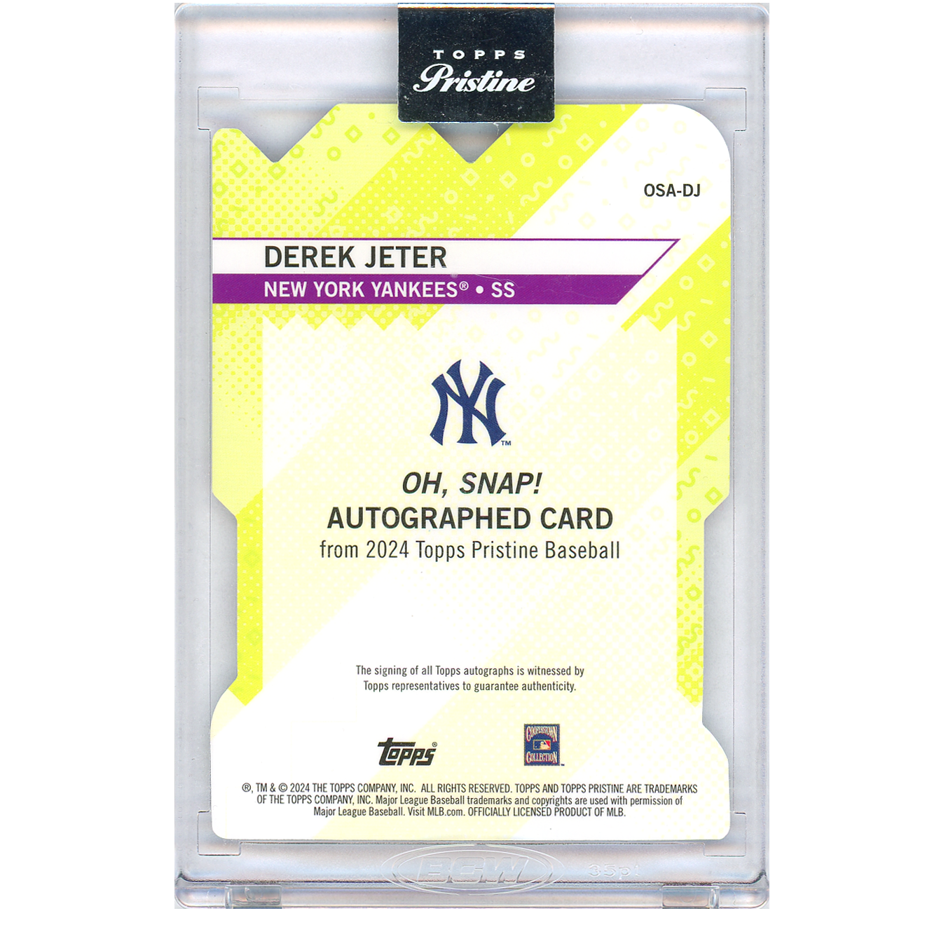 2024 Topps Pristine Derek Jeter Autograph