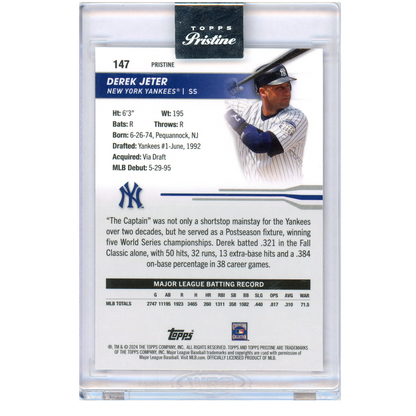 2024 Topps Pristine Derek Jeter (Purple Pristine)