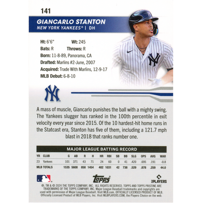 2024 Topps Pristine Giancarlo Stanton (Blue)