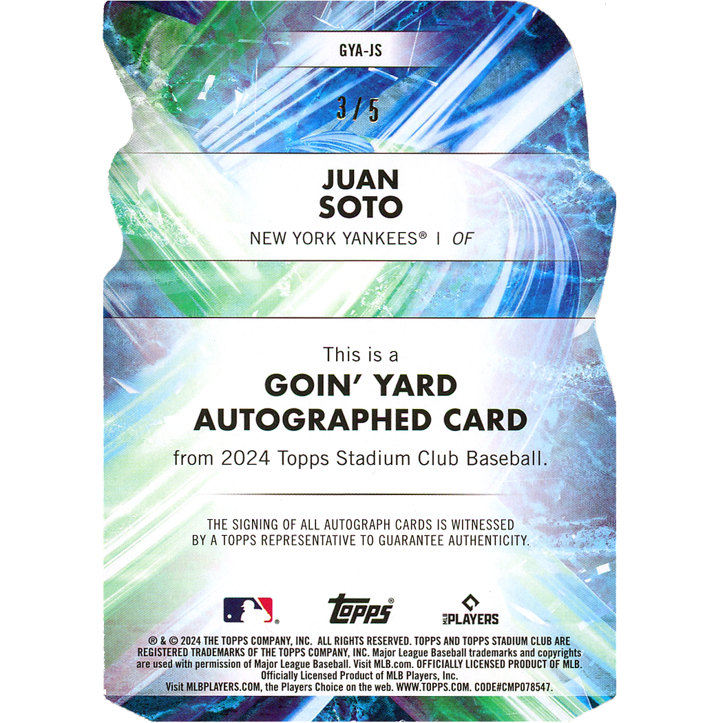 2024 Topps Stadium Club Juan Soto Autograph (Green)
