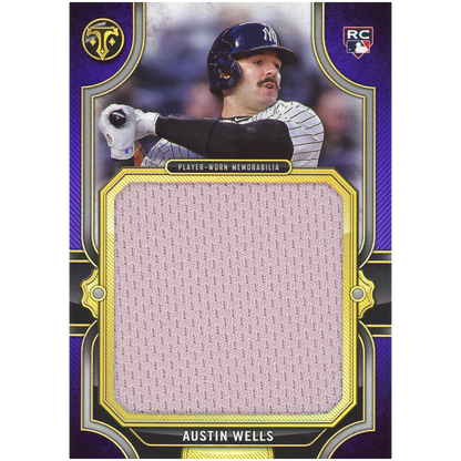 2024 Topps Triple Threads Austin Wells Rookie Jumbo Relic RC (Amethyst)