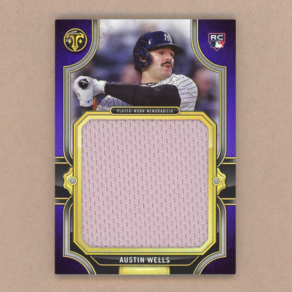 2024 Topps Triple Threads Austin Wells Rookie Jumbo Relic RC (Amethyst)