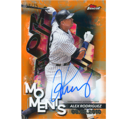2024 Topps Finest Alex Rodriguez Autograph (Orange)