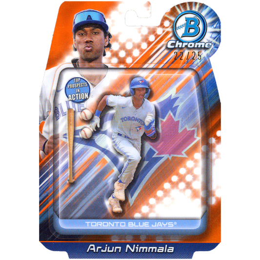 2024 Bowman Draft Arjun Nimmala In Action (Orange)