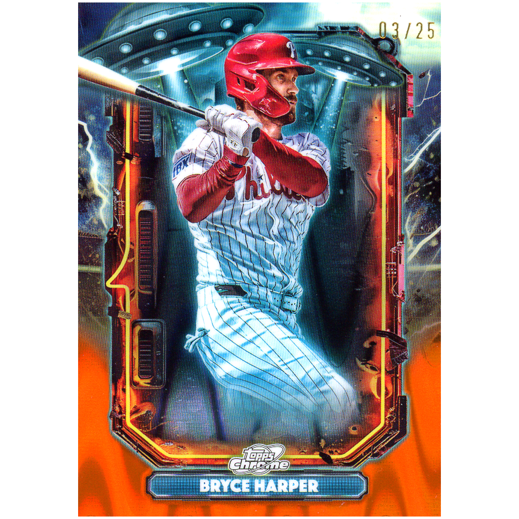 2025 Topps Cosmic Chrome Bryce Harper Extraterrestrial (Orange)